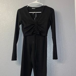 Black matching set, brand new.